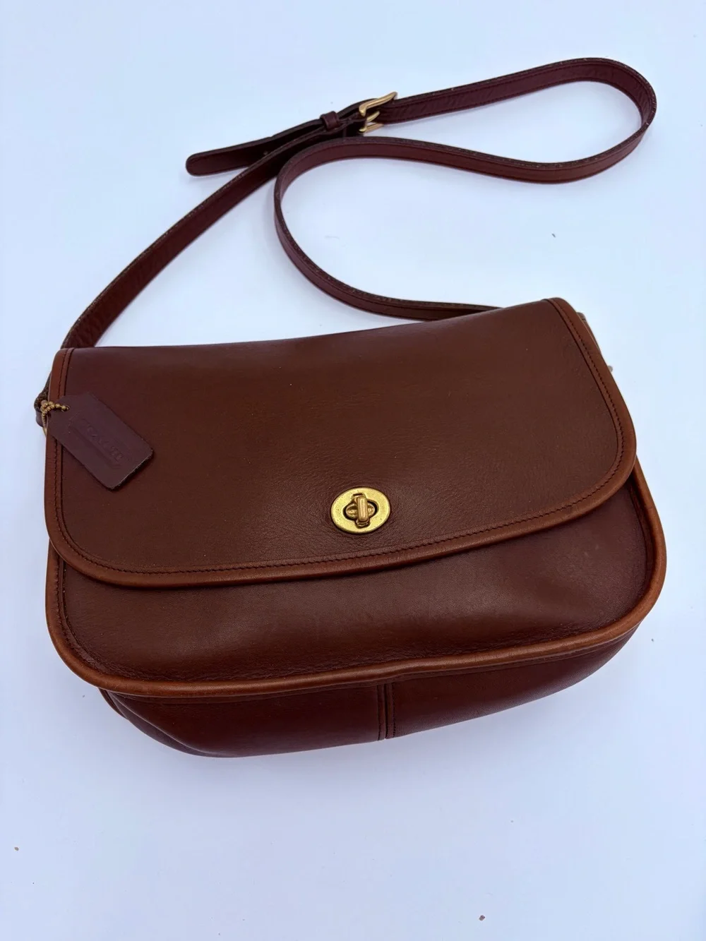 Vintage Coach City Bag 9790 Mahogany Leather 1997 Costa Rica